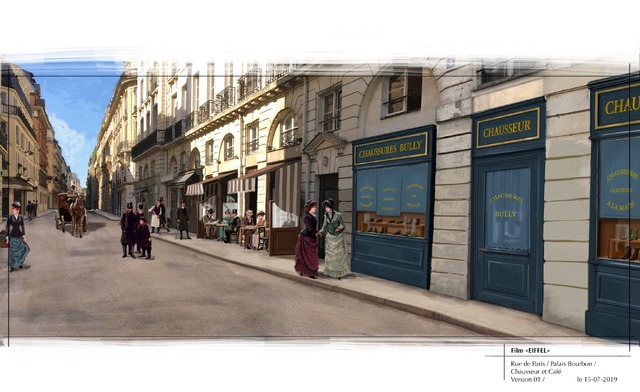 グラフィック資料_靴屋とカフェ『エッフェル塔～創造者の愛～』© Maite Goblet / Stéphane Taillasson