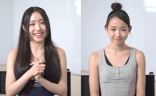 「The Debut: Dream Academy」（ザ デビュー ドリーム アカデミー）宮崎県出身 17歳・メイ（写真：左）奈良県出身 15歳・ウア　（C）HYBE UMG LLC.