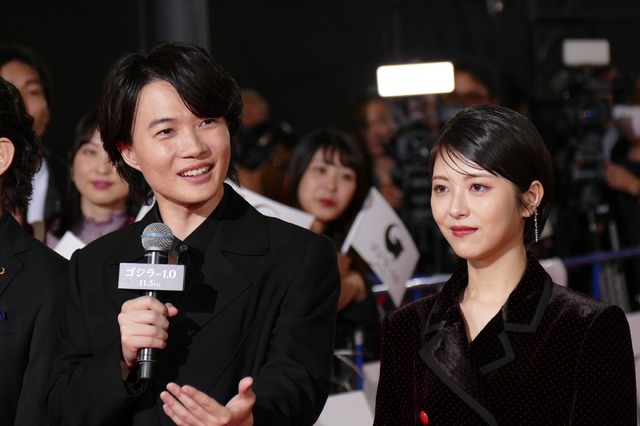 神木隆之介と浜辺美波『ゴジラ-1.0』プレミアイベント