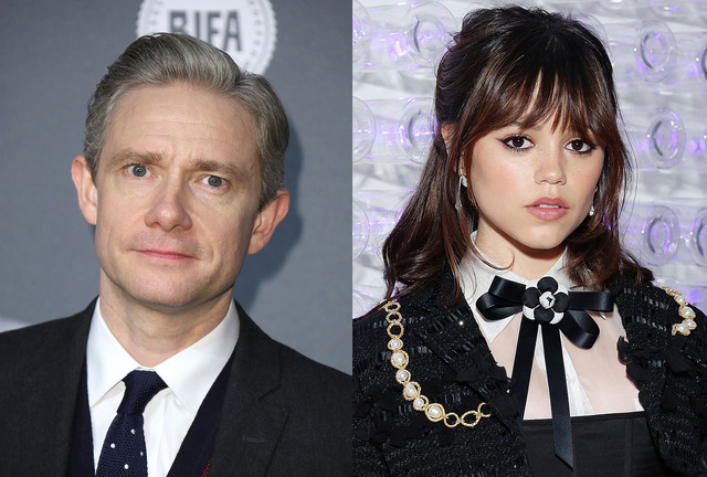 マーティン・フリーマン Photo by Mike Marsland/Mike Marsland/WireImage／ジェナ・オルテガ Photo by Cindy Ord/MG23/Getty Images for The Met Museum/Vogue