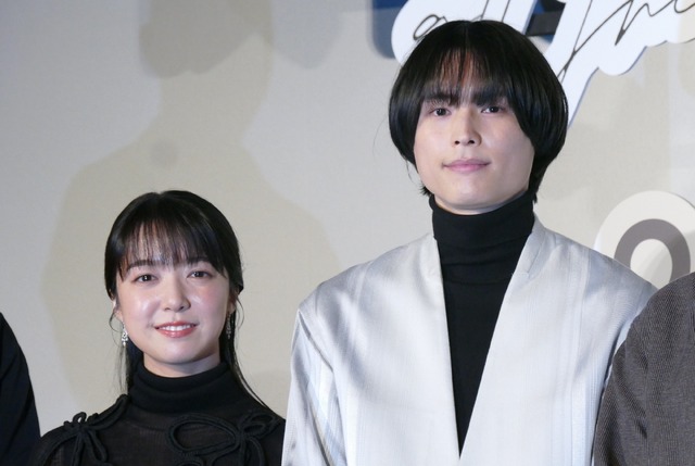 松村北斗（SixTONES）と上白石萌音／『夜明けのすべて』完成披露試写会