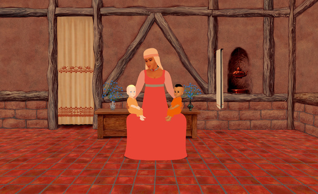 『アズールとアスマール』© 2006 Nord-Ouest Production - Mac Guff Ligne - Studio O - France 3 Cinéma - Rhône-Alpes Cinéma - Artémis Production - Zahorimédia - Intuitions Films - Lucky Red