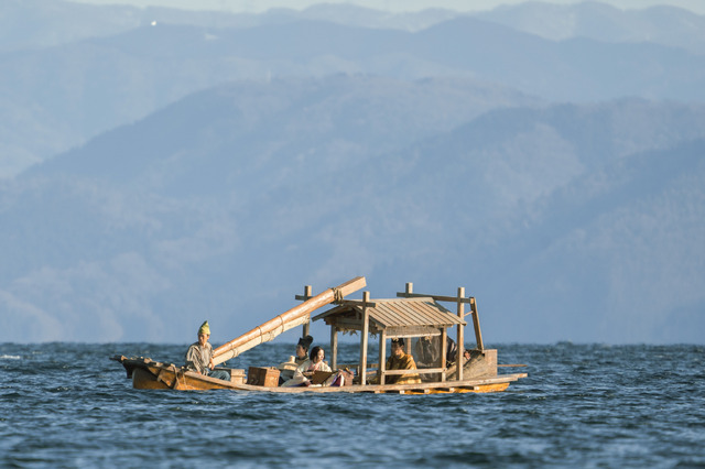 大河ドラマ「光る君へ」【第２１回】琵琶湖を舟で渡るシーン