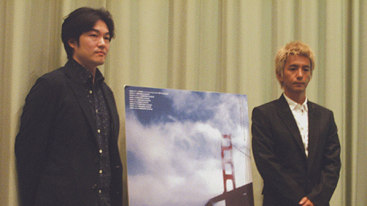 自殺問題について語るライフリンク代表の清水康之（左）と保阪尚希（右）