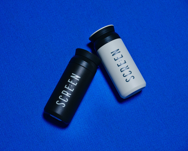 「SCRE:EN」第2弾＜TRAVEL TUMBLER／BLACK・WHITE＞・販売価格：各3,800円（税込）