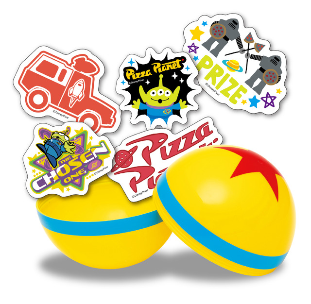 K賞：ダイカットステッカーセット【全9種】「ピクサーボール」型のカプセル入り