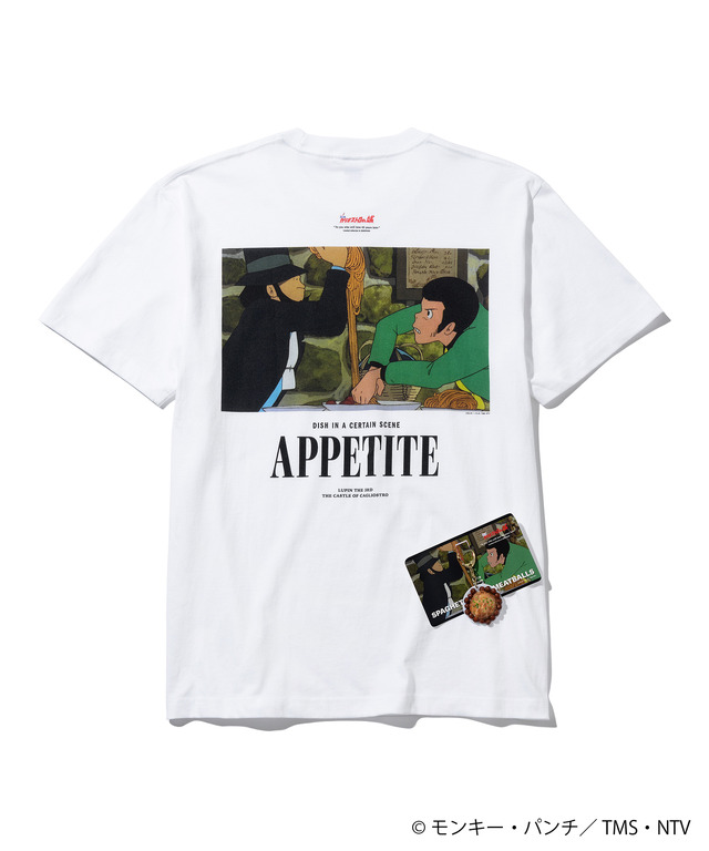 【カリオストロの城 × ZOZOTOWN】FOOD Tシャツ＆ミートボールスパゲッティ キーホルダーSET（4種展開）：12,650円（税込）