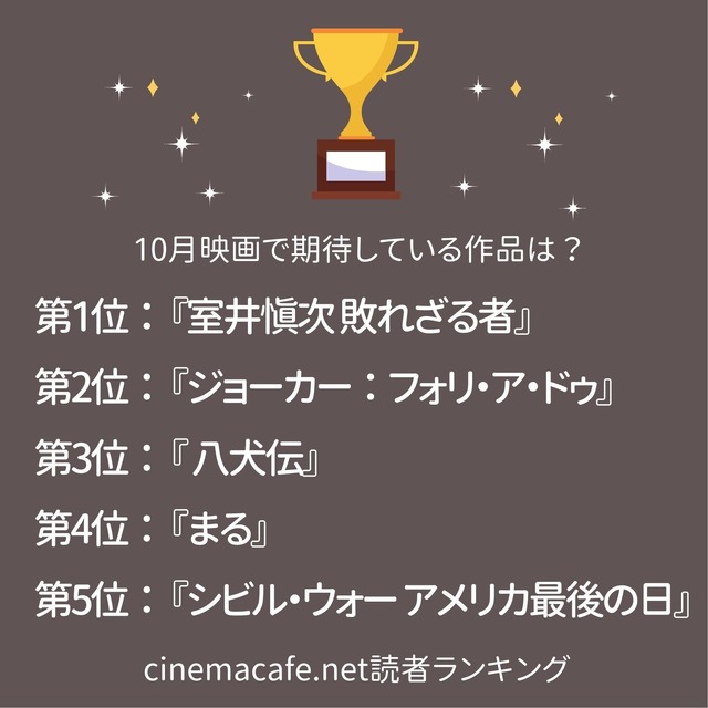 読者が期待する“10月映画”ランキングTOP5