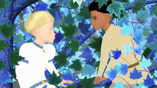 『アズールとアスマール』 -(C) 2006 Nord-Ouest Production - Mac Guff Ligne - Studio O - France 3 Cinema -Rhone-Alpes Cinema - Artemis Production - Zahorimedia - Intuitions Films - Lucky Red