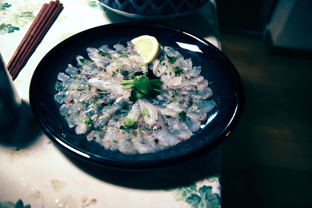 ヒラメのカルパッチョ