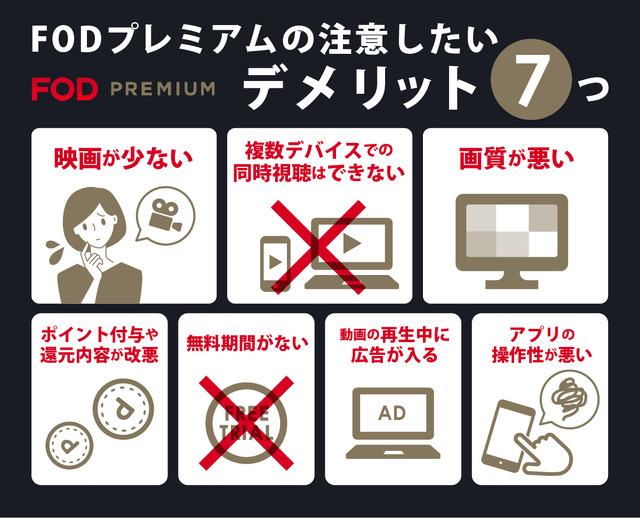 FODプレミアムの評判は悪い？口コミからわかった6つのメリットと7つのデメリット