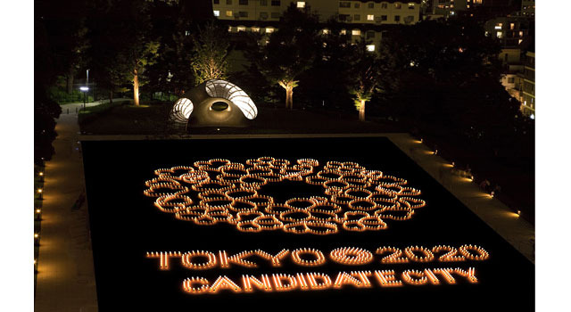 3,000人の願いを込めたキャンドルが彩る巨大な桜のリースが六本木に出現!?