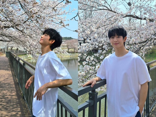 俳優チョン・ヘイン、今年の“お花見ショット”も最高すぎる！「眩しくて暖かい」とファン歓喜【PHOTO】