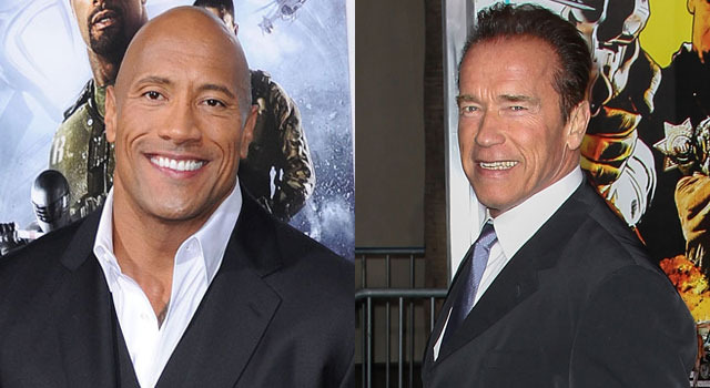 ドウェイン・ジョンソン＆アーノルド・シュワルツェネッガー -(C) Getty Images
