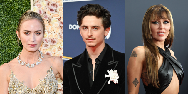 エミリー・ブラント＆ティモシー・シャラメ＆マイリー・サイラス