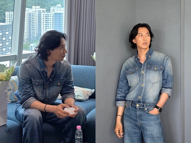ロン毛にイメチェン!? 俳優キム・ナムギル、Netflix新作の配信控えて“抜群の存在感”【PHOTO】