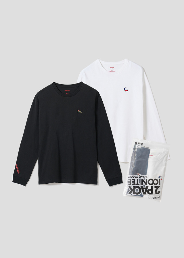 2パックアイコン長袖Tシャツ ¥7,900