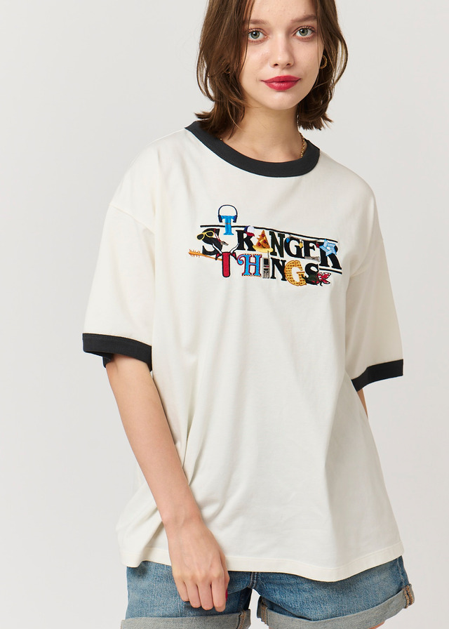 ビッグシルエットトリムTシャツ ¥4,500