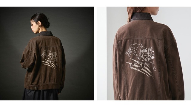 ユニセックスブラウンデニムジャケット「ライオン・キング/スカー」9,990円（税込）