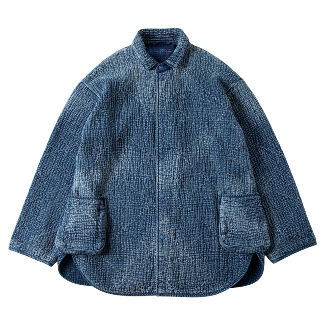 SASHIKO SHIRT JACKET / COLOR : OLD BLUE / ¥198,000