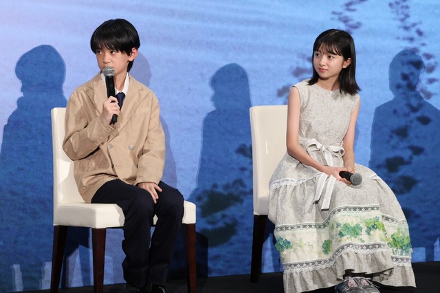 『秒速5センチメートル』完成披露試写会　上田悠斗、白山乃愛