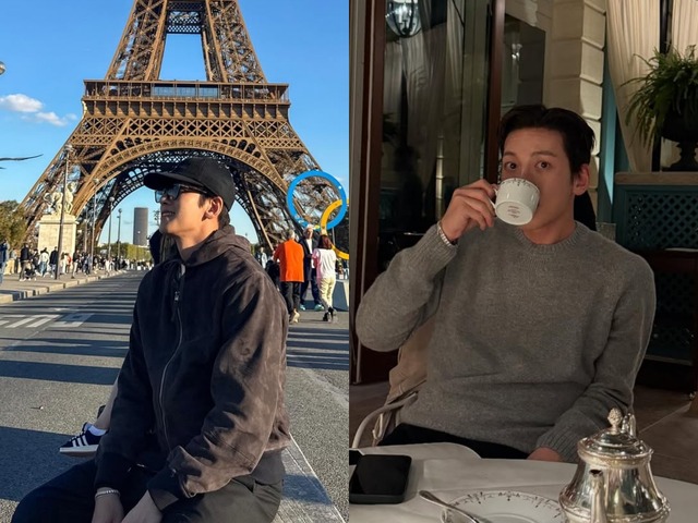 チ・チャンウク、パリでも輝くイケメンぶり！まるで“彼女目線”のオフショットに反響【PHOTO】