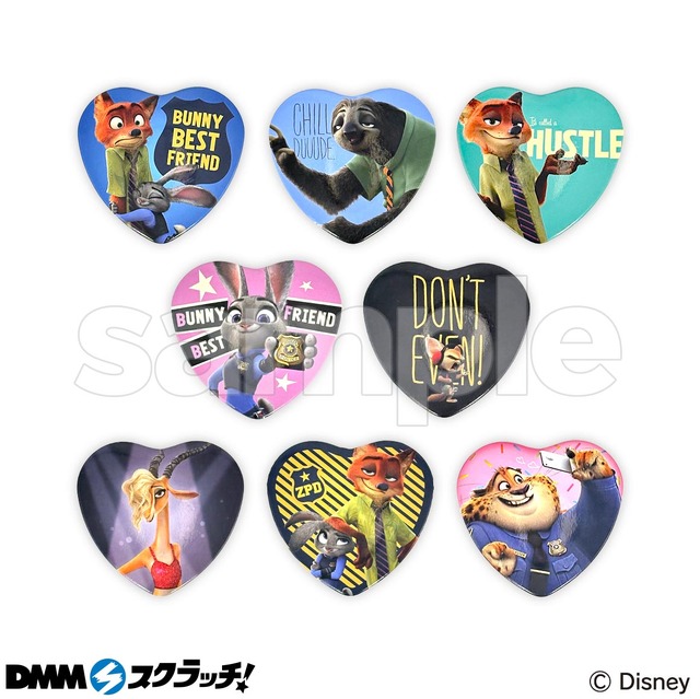 E賞　ハート缶バッジ（全8種）