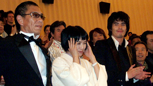 『スキヤキ・ウエスタン　ジャンゴ』を引っさげて、ヴェネチア映画祭に出席した三池監督、桃井かおり、伊藤英明