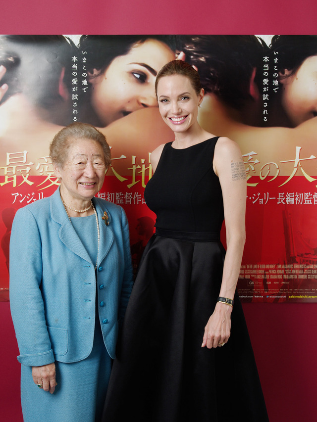 アンジェリーナ・ジョリー＆緒方貞子／『最愛の大地』特別上映会 in 国連大学