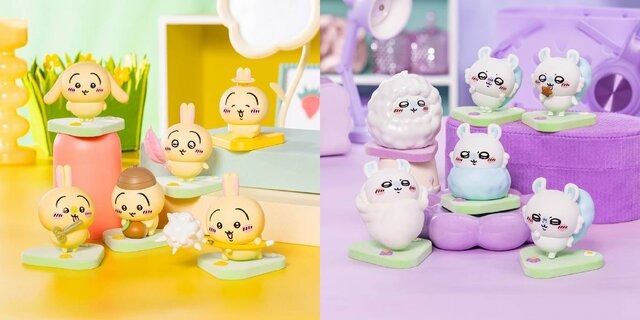 ちいかわより「うさぎだらけ」と「モモンガだらけ」のフィギュア登場！「垂れ耳」「ぶりっこ」など各6種の印象的なシーンを再現