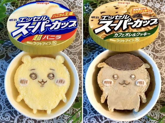 アイスで作った『ちいかわ』のキャラクター／アイスアートっ子さん提供