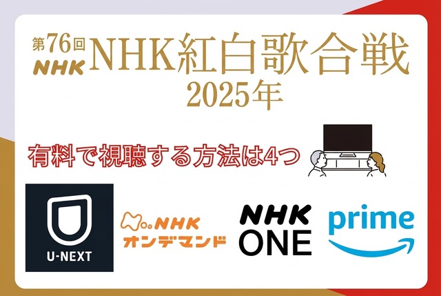 紅白歌合戦2025の見逃し配信と視聴方法！どこで見れる？放送・配信予定