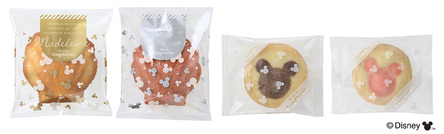 内容：バターマドレーヌ 3個、いちごマドレーヌ 2個、クッキー（ミッキー／黒）2個、クッキー（ミッキー／ピンク）2個