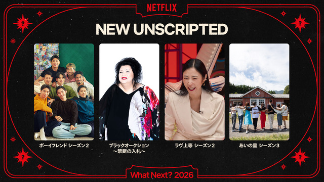 Netflixアンスクリプテッドシリーズ・のラインアップ