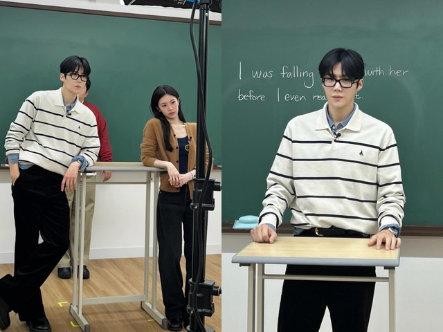 キム・ソンホ、コ・ユンジョンと“痴話喧嘩”!? 黒縁メガネ姿の講師コンセプトもバッチリ！【PHOTO】