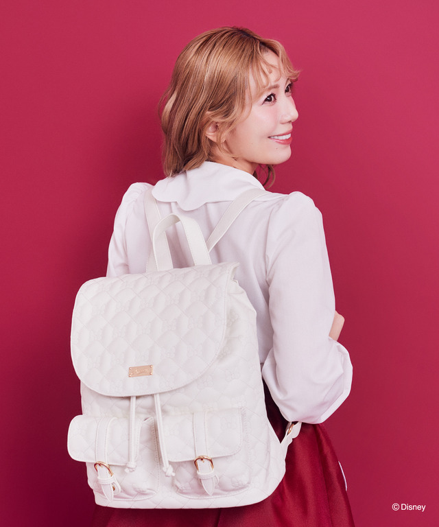 ミニー／リボンキルティングトートリュック（Off White）￥13,900