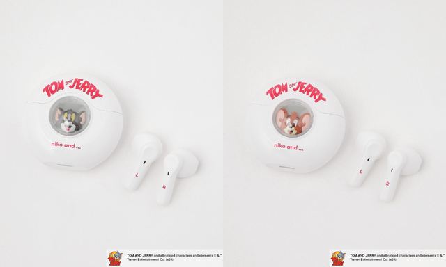 イヤホン　3,960円（税込）グレー／ブラウン　「トムとジェリー」×「niko and ...」コラボレーション