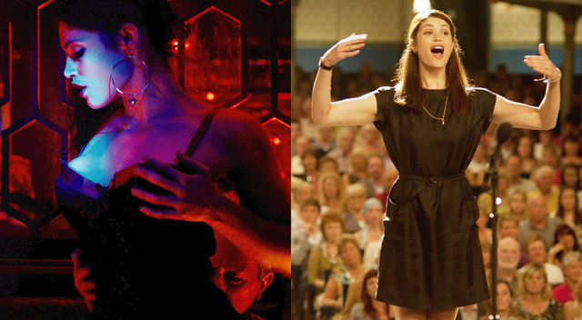 ジェマ・アータートン／（左）『ビザンチウム』- (C) Parallel Films (Byzantium) Limited / Number 9 Films (Byzantium) Limited 2012, All Rights Reserved　（右）『アンコール!!』- (C)　Steel Mill (Marion Distribution) Limited 2012 All Rights Reserved.