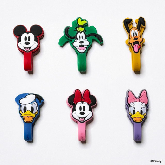 ミッキー＆フレンズ　ケーブルタイ　各110円（税込）　