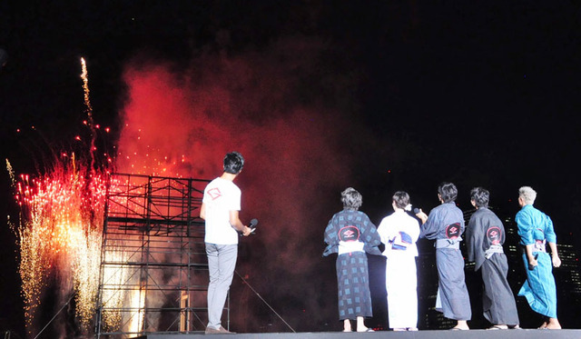 松坂桃李＆綾野剛＆剛力彩芽＆濱田龍臣＆鈴木亮平／映画『ガッチャマン』プレミア花火イベント