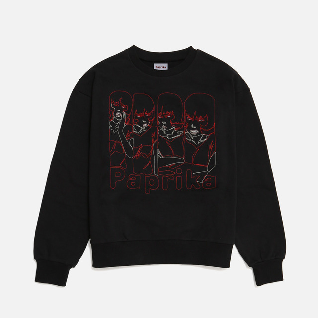 Paprika Thread-Embroidered Sweatshirt - Black　￥16,500 tax in　(C)2006 MADHOUSE / Sony Pictures Entertainment (Japan) Inc.