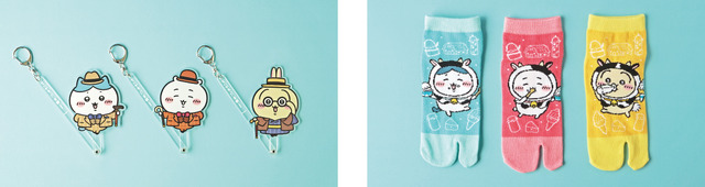 キャラ撮りスティック(全3種)各1,320円(税込)　足袋ソックス(全3種)　　各605円(税込)