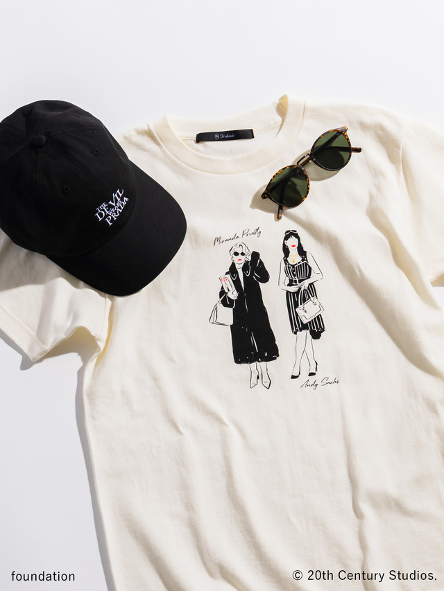 ミランダ＆アンドレアTシャツ　オフ／アイボリー　￥6,490