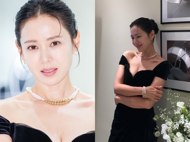 “美しすぎるママ” ソン・イェジン、優雅なブラックドレス姿で視線を釘付けに！【PHOTO】