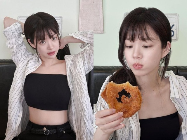 『チャングム』女優の娘イ・ユビ、カロリー爆弾を爆食しても“超ぺったんこ”ウエスト【PHOTO】