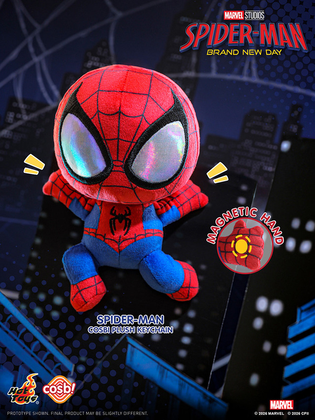 スパイダーマン　コスビ・ぬいぐるみキーチェーン『スパイダーマン：ブランド・ニュー・デイ』