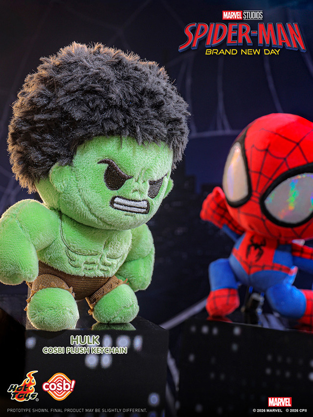 ハルク　コスビ・ぬいぐるみキーチェーン『スパイダーマン：ブランド・ニュー・デイ』
