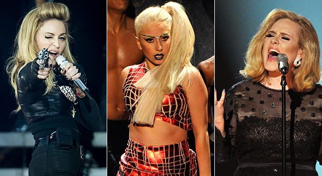 マドンナ＆レディー・ガガ＆アデル-(C) Getty Images
