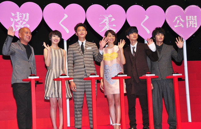 長澤まさみ＆岡田将生＆波瑠＆高良健吾＆中村蒼＆新城毅彦監督／『潔く柔く きよくやわく』完成披露試写会