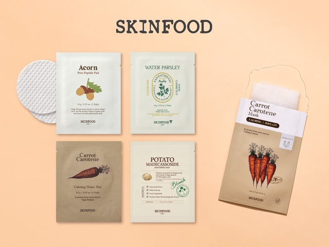 韓国人気コスメブランド「SKINFOOD」から便利なトナーパッドとシートマスクがセブン‐イレブンに登場！